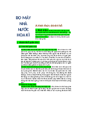Bộ máy nhà nước hoa kì môn phát luật đại cương