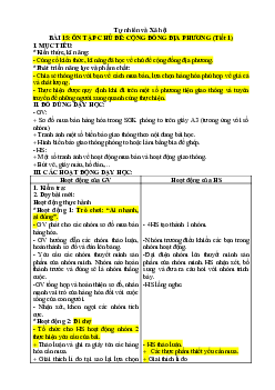 Giáo án Tự nhiên và xã hội 2 sách Kết nối tri thức với cuộc sống (Cả năm) | Tuần 15 và 16