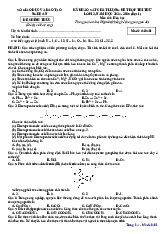 Đề thi thử tốt nghiệp THPT 2025 môn Hóa đợt 1 Sở GD&ĐT Nghệ An
