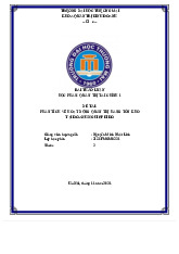 Phân Tích Quản Trị Hàng Tồn Kho Tại KIDO | Bài thảo luận quản trị tài chính