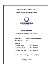 Dự án thiết kế Website tìm kiếm công việc | Báo cáo học phần Phân tích và thiết kế phần mềm | Trường Đại học Phenikaa