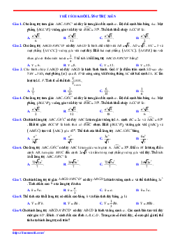 Bài tập thể tích khối lăng trụ xiên có lời giải chi tiết Toán 12