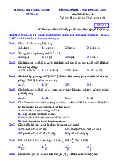 Đề ôn tập CK2 Toán 11 năm 2024 – 2025 trường THPT Hùng Vương – Bình Phước có đáp án