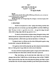Bài 7 - Chủ Thể Của Tội Phạm | Môn Luật tố tụng Hình sự - Học viện Thanh thiếu niên Việt Nam
