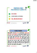 CHƯƠNG 7: HỐI PHIẾU VÀ THANH TOÁN QUỐC TẾ TRONG TÀI CHÍNH