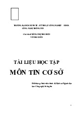 Tài liệu học tập môn Tin cơ sở | Đại học Kinh tế kỹ thuật công nghiệp