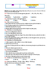 Bộ Đề Ôn Tập Cuối Kỳ 1 Hóa 12 Năm Học 2026-2026 Có Đáp Án