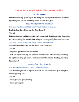 Soạn bài Đợi mẹ trang 98  | Ngữ Văn 7 Chân Trời Sáng Tạo tập 2