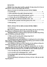 Phân tích tác động của đầu tư phát triển đến tăng trưởng kinh tế của các quốc gia và liên hệ thực tế Việt Nam giai đoạn 2016-2022 | Môn Kinh tế đầu tư - Đại học Kinh Tế Quốc Dân