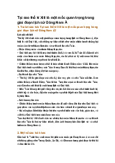 Tại sao thế kỉ XIII là một mốc quan trọng trong giai đoạn lịch sử Đông Nam Á