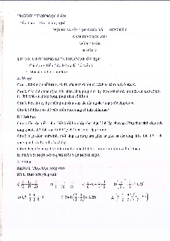 Đề cương ôn tập giữa kì 1 Toán 7 năm 2022 – 2023 trường THCS Ngọc Lâm – Hà Nội