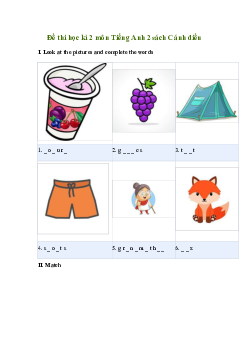 Đề thi học kì 2 môn Tiếng Anh 2 năm 2022 - 2023 sách Cánh diều |đề 1