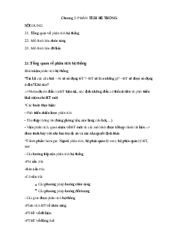 Bài giảng chương 2: Phân tích hệ thống