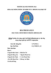 Nghiên cứu công nghệ Chuỗi khối (Blockchain) và việc ứng dụng công nghệ này tại FPT Corporation | Bài thảo luận Chuyển đổi số trong kinh doanh
