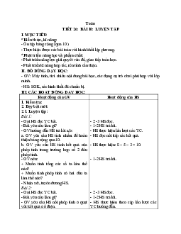 Giáo án Toán 2 sách Kết nối tri thức với cuộc sống (Cả năm) | Tuần 6