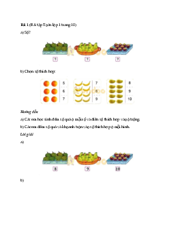 Giải Toán lớp 1 trang 18, 19 sách Cánh Diều