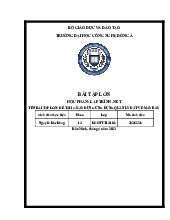 Bài Tập Lớn Ứng Dụng Quản Lý Đặt Vé Máy Bay | Môn Lập trình net - Đại học Công Nghệ Đông Á