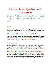 Câu Hỏi Ôn Tập Thi Cuối Kỳ Môn Chủ nghĩa xã hội khoa học | Đại học Sư phạm Kỹ thuật Nam Định