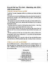 Học phí Đại học Tài chính - Marketing năm 2024-2025 là bao nhiêu?