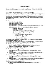 Đề Ôn KT KTHP LING196: Phương Pháp Lập Trình Hướng Đối Tượng | Đại học Văn Lang