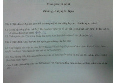 Đề thi cuối kỳ học phần Luật hiến pháp nước ngoài năm 2024 - 2025 | Đại học Luật Thành phố Hồ Chí Minh