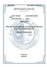 Tiểu luận Phân tích, làm rõ nguyên nhân của tội phạm từ môi trường sống môn Tội phạm học | Trường Đại học Luật Hà Nội