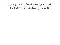 Giáo án điện tử Khoa học tự nhiên 6 bài 1 Kết nối tri thức : Giới thiệu về Khoa học tự nhiên