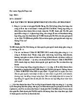 Bài tập tố tụng dân sự về thẩm quyền dân sự của tòa án nhân dân