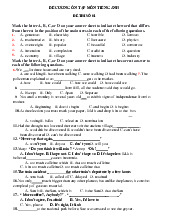 Đề cương ôn tập môn Tiếng Anh  | Học viện Nông nghiệp Việt Nam