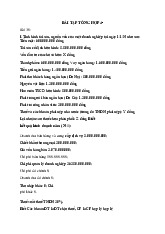 Bài tập tổng  hợp 4  môn Nguyên lý kế toán   | Học viện Nông nghiệp Việt Nam