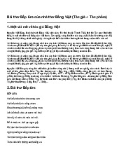 Bài thơ Bếp lửa của nhà thơ Bằng Việt (Tác giả + Tác phẩm) | Ngữ văn 9