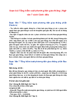 Soạn bài Tổng kiểm soát phương tiện giao thông | Ngữ văn 7 sách Cánh diều