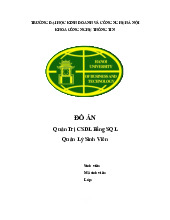 Đồ án Quản lý sinh viên môn Quản trị cơ sở dữ liệu | Trường Đại học Kinh Doanh và Công Nghệ Hà Nội