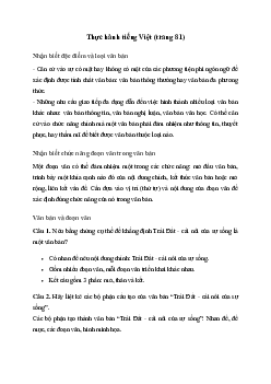 Soạn bài Thực hành tiếng Việt trang 81 - Kết nối tri thức 6