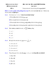 Đề thi thử tốt nghiệp THPT 2025 môn Toán bám sát đề minh họa - Đề 46