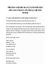 Hãy làm một bài thơ 4, 5 chữ thể hiện cảm xúc của em về một sự vật hiện tượng | Ngữ văn 7 Chân trời sáng tạo