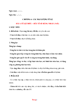 Giáo án toán lớp 7 chân trời sáng tạo học kì 2