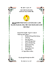 Đề tài 1 Biện pháp nâng cao năng lực canh tranh của hàng hóa Việt Nam trong bối cảnh hội nhập | Kinh tế chính trị | HVNH