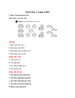 Unit 0 trang 4 Giải SBT | Tiếng anh 2 Explore our World