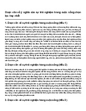 Đoạn văn về ý nghĩa của sự trải nghiệm trong cuộc sống chọn lọc hay nhất | Tiếng Việt 4