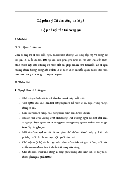 Lập dàn ý Tả chú công an (5 mẫu) | Tập làm văn lớp 5