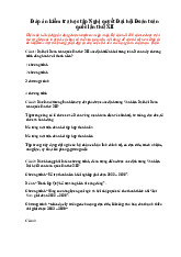 Đáp án kiểm tra học tập Nghị quyết Đại hội Đoàn toàn quốc lần thứ XII