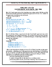 Tổng hợp Bài tập về Nguyên phân - Giảm phân - Thụ tinh | Đại học Đồng Tháp