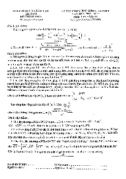 Đề thi học sinh giỏi Toán 11 THPT năm 2018 – 2019 sở GD&ĐT Hà Nam