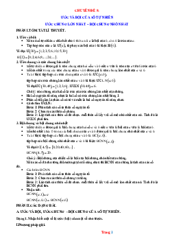 Chuyên đề ước và bội của số tự nhiên Toán 6 (có lời giải chi tiết)