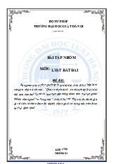 Bài tập nhóm 3 Phân tích quyền người sử dụng đất môn Luật đất đai | Trường Đại học Luật Hà Nội