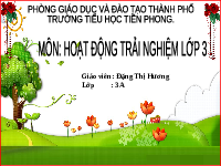 Giáo án điện tử Hoạt động trải nghiệm 3 Cánh diều: Thời gian biểu của em