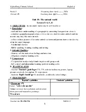 Giáo án ôn tập môn Tiếng anh lớp 4 tuần 33 - Unit 19: The animal world | Bộ sách Global Success | Tiểu học ( Chương trình mới)