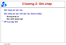 Chương 2: Ghi chép - Tóm tắt môn Chủ nghĩa xã hội khoa học | Trường Đại học Khoa học Tự nhiên, Đại học Quốc gia Thành phố Hồ Chí Minh