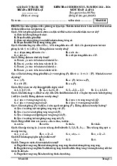 Đề cuối kỳ 1 Toán 11 năm 2024 – 2025 trường THPT Lê Lợi – Quảng Trị